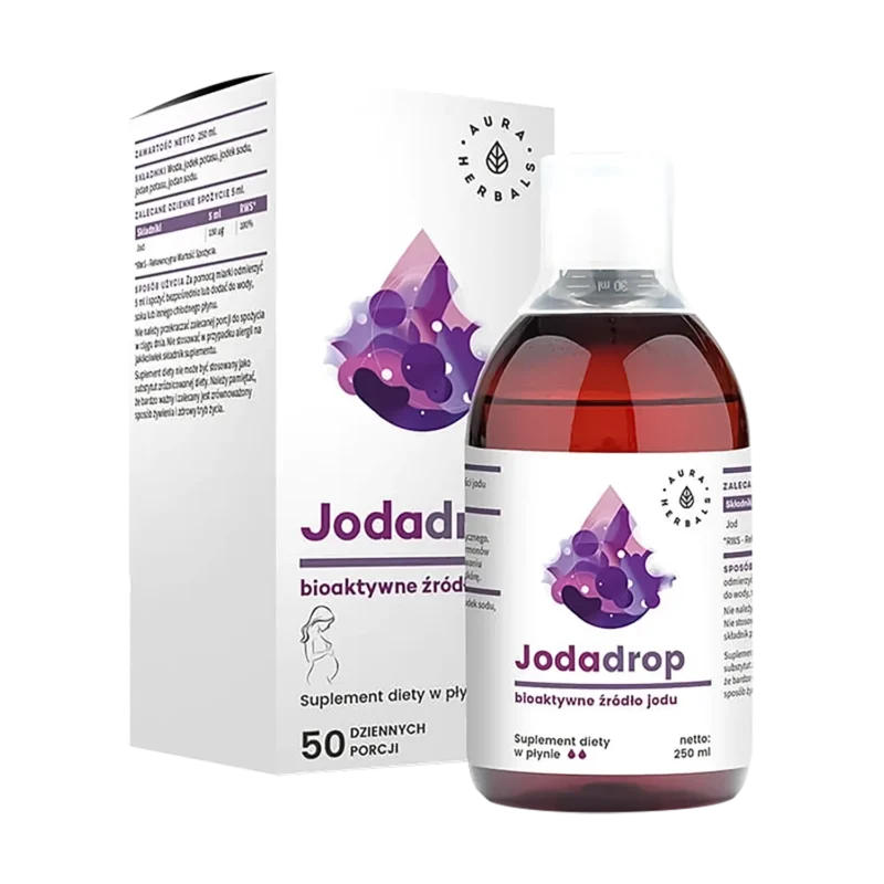 Aura Herbals Jodadrop 250 ml mit bioaktivem Jod zur Unterstützung der normalen Schilddrüsenfunktion