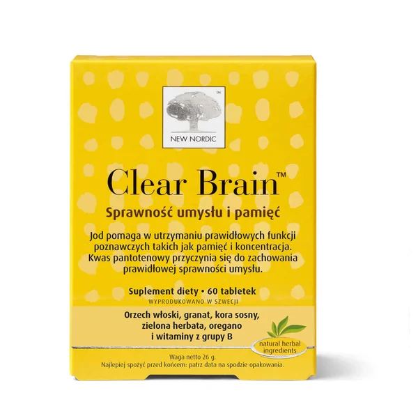 Clear Brain Tabletten zur Unterstützung von Gedächtnis, Konzentration und geistiger Leistungsfähigkeit