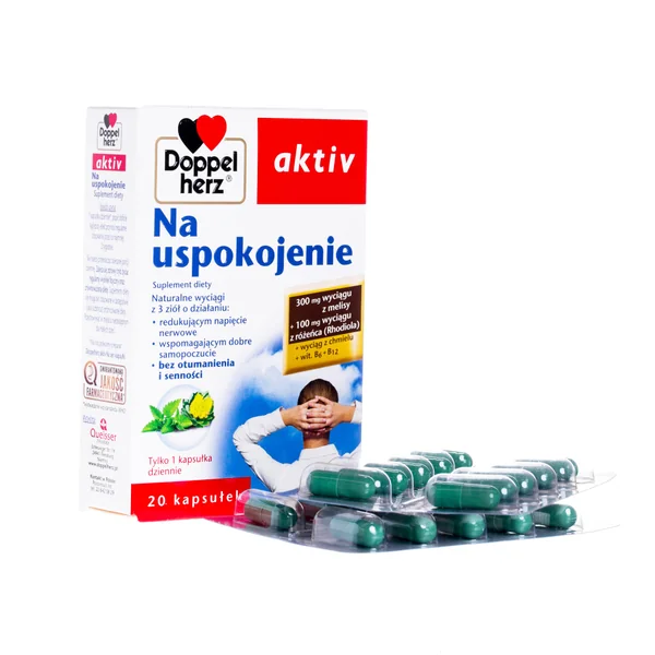 Doppelherz Aktiv Beruhigung 20 Kapseln mit Melisse, Hopfen und Rhodiola zur Unterstützung von Entspannung und Stressbewältigung