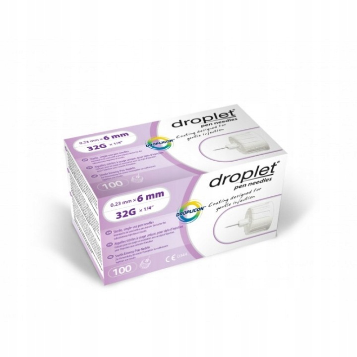 Droplet Pen-Nadeln 32G 6 mm 100 Stück für Insulinpens