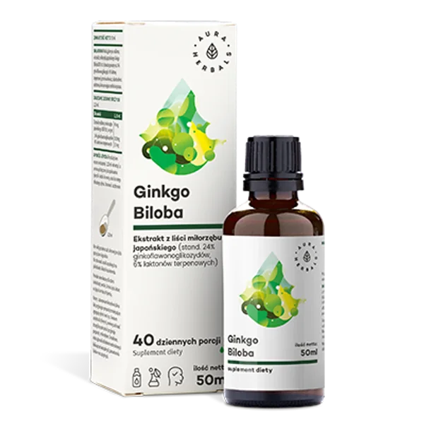 Ginkgo Biloba Flüssigkeit mit standardisiertem Extrakt zur Unterstützung von Gedächtnis und Konzentration