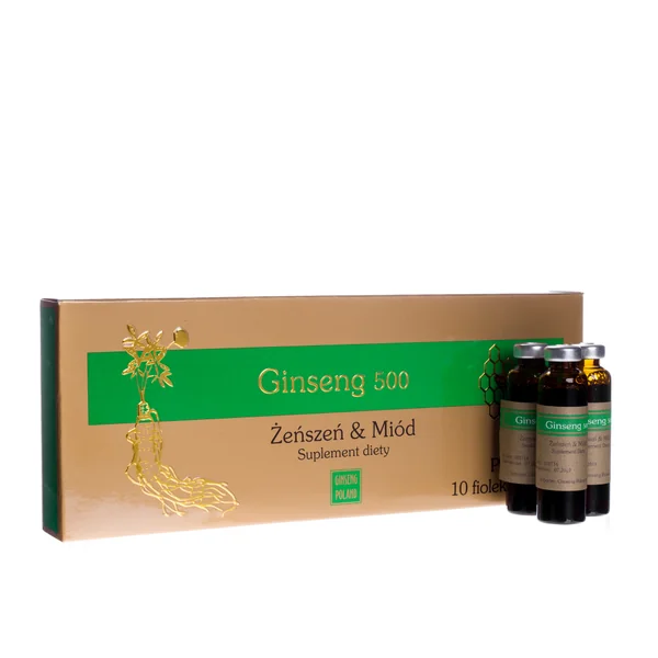 Ginseng 500 Ginseng & Honig Trinkampullen zur Unterstützung von Energie und Konzentration