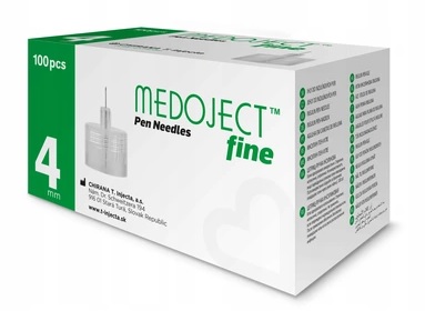 MEDOJECT fine Pen-Nadeln 32G 0,23 x 4 mm 100 Stück für Insulinpens
