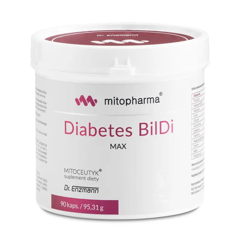 Diabetes BilDi Max Kapseln mit Chrom, Ubiquinol und Taurin zur Unterstützung des Blutzuckerspiegels