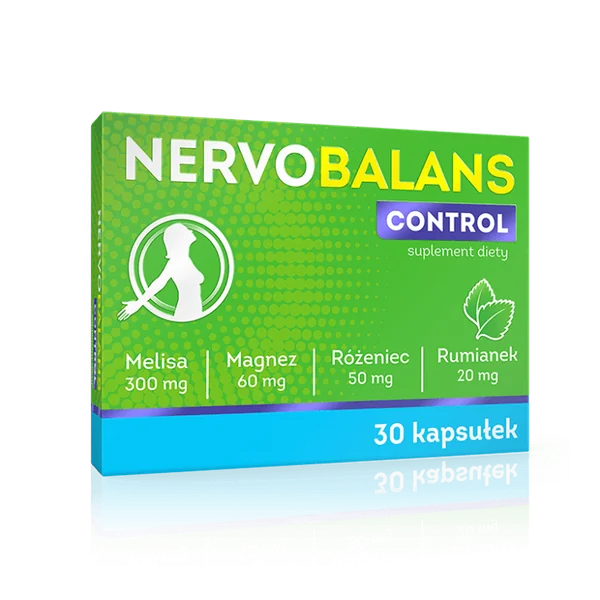 Nervobalans Control Kapseln mit Melisse, Rosenwurz und Magnesium zur Unterstützung bei Stress und nervlicher Belastung