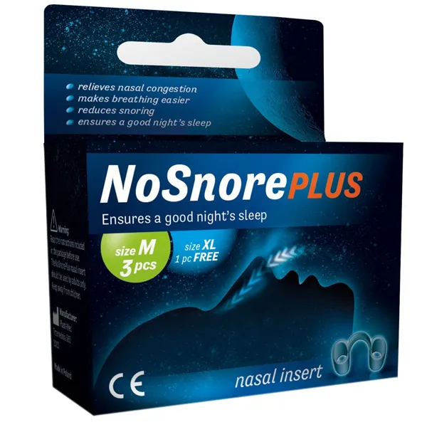 NoSnore Plus Naseneinsätze Größe M und XL zur besseren Atmung und gegen Schnarchen