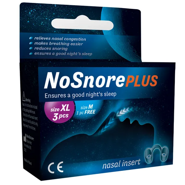 NoSnore Plus Naseneinsätze Größe XL und M zur besseren Atmung und gegen Schnarchen