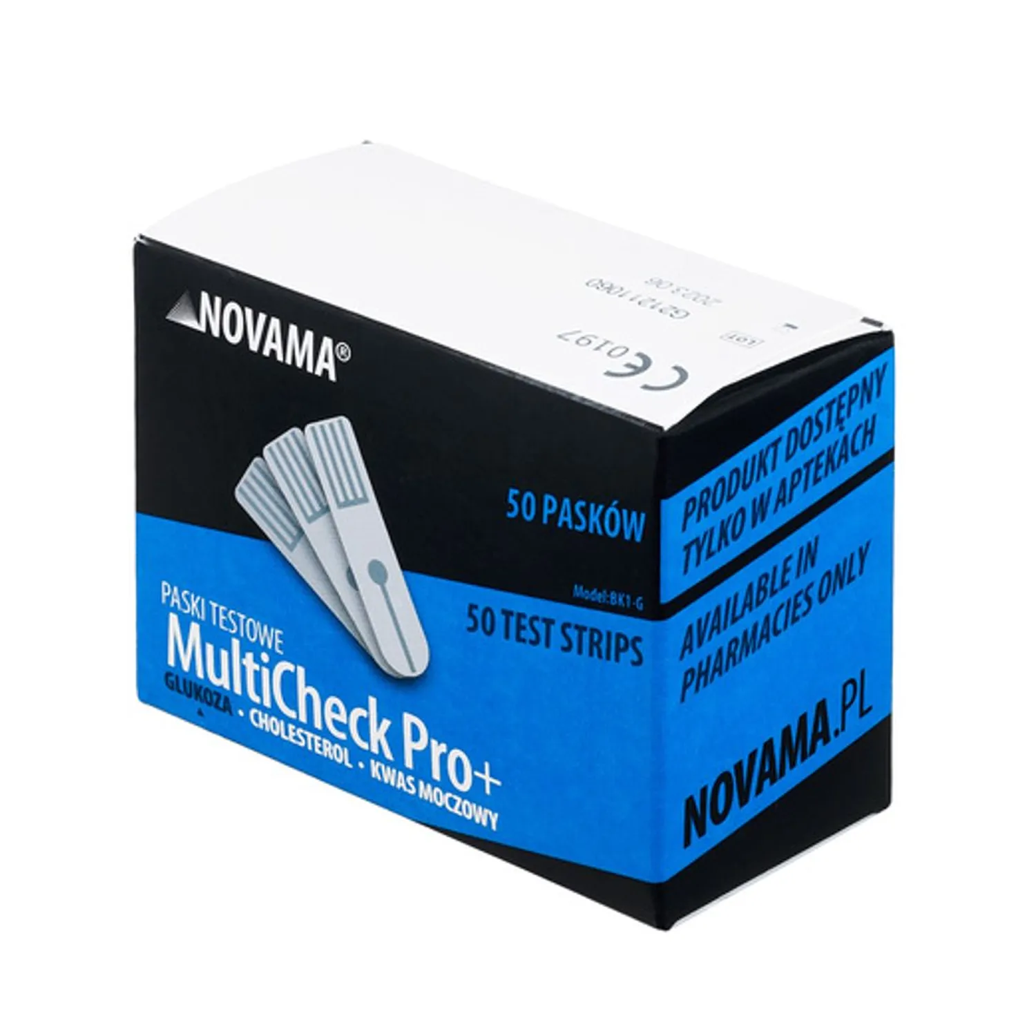 Novama MultiCheck Pro+ Blutzucker-Teststreifen 50 Stück für genaue Glukosemessung