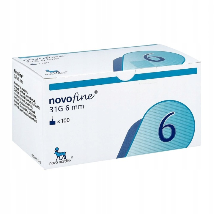 NovoFine 6 Pen-Nadeln 31G 0,25 x 6 mm 100 Stück für Insulinpens