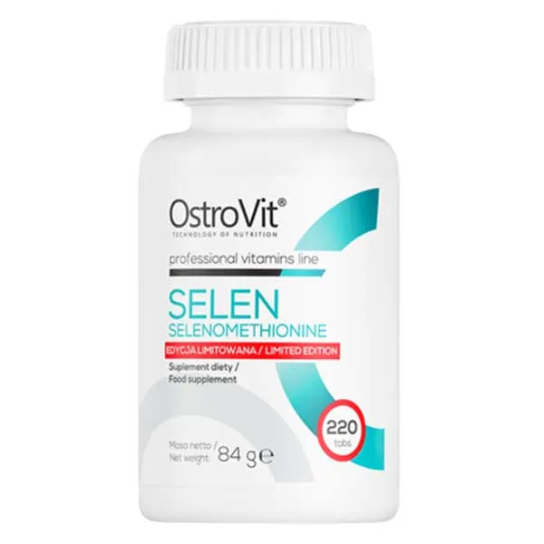 OstroVit Selen 220 Tabletten mit 100 µg Selen aus L-Selenomethionin zur Unterstützung der Schilddrüse