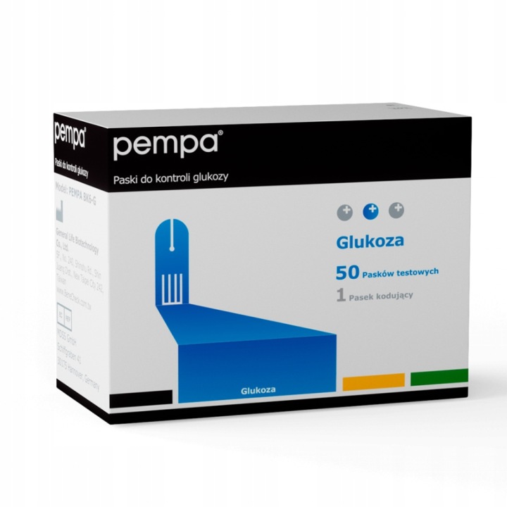 Pempa BK6-G Blutzucker-Teststreifen 50 Stück für präzise Glukosemessung