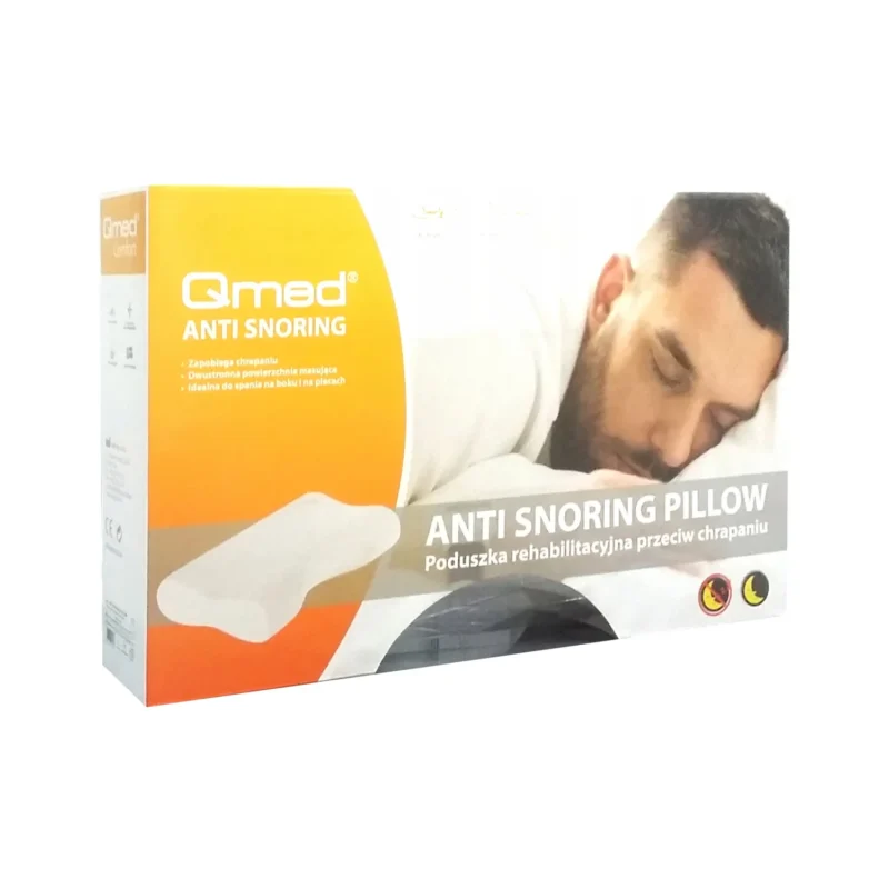 Qmed Anti Snoring orthopädisches Kissen mit Memory Foam gegen Schnarchen und Nackenschmerzen