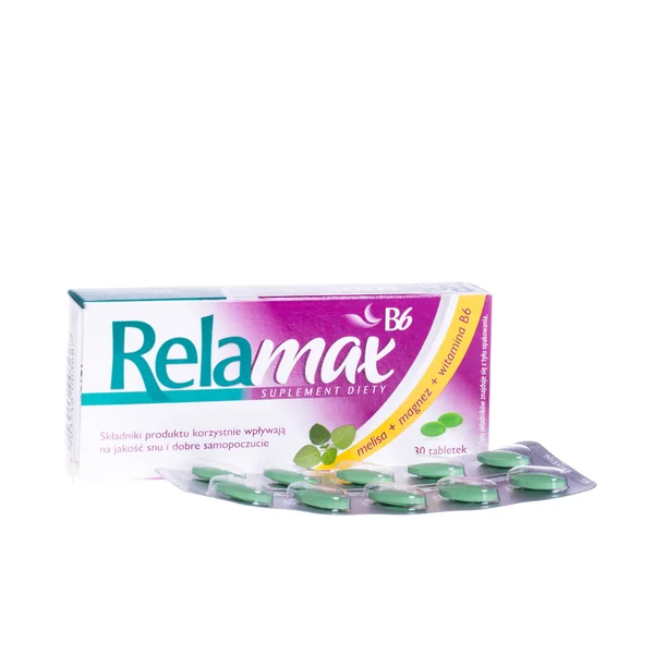 Relamax B6 Tabletten mit Melisse, Magnesium und Vitamin B6 zur Unterstützung von Schlaf, Entspannung und Nervensystem