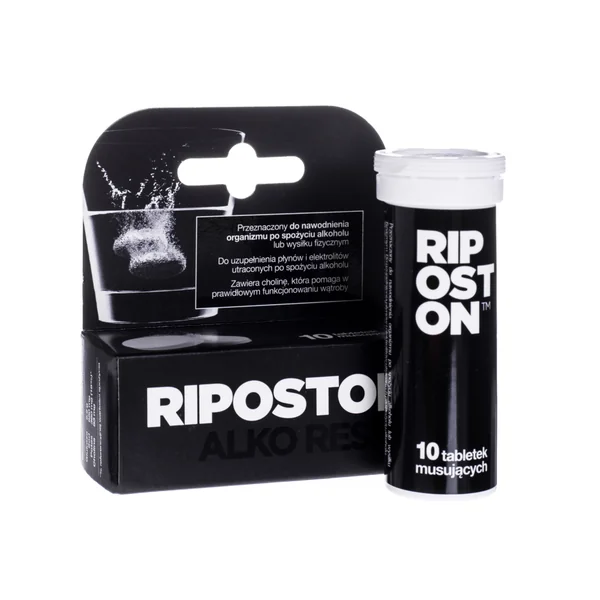 Riposton 10 Brausetabletten zur Rehydrierung nach Alkohol mit Elektrolyten und Glukose