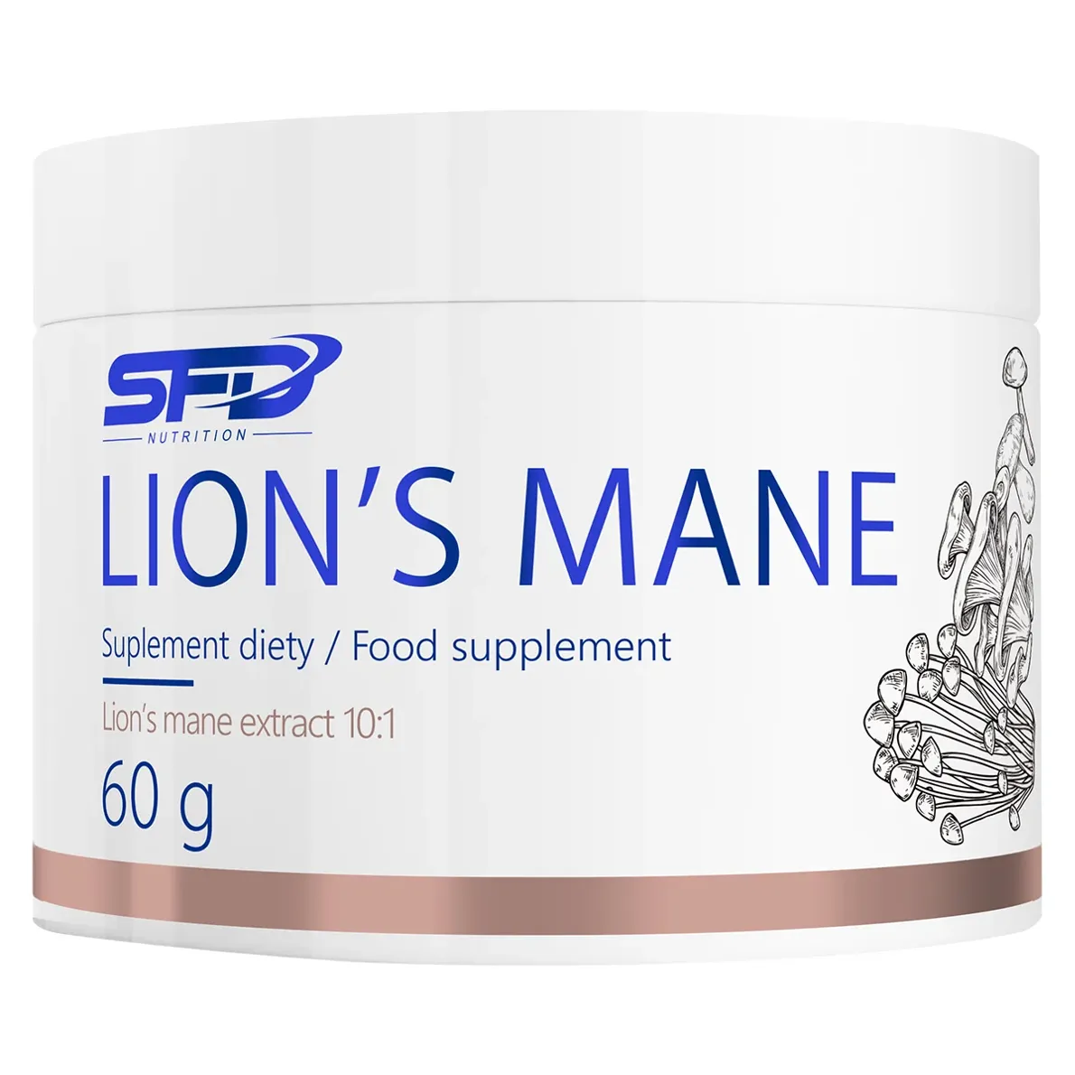 SFD Lion’s Mane Pulver mit Hericium-Extrakt zur Unterstützung von Konzentration und Fokus