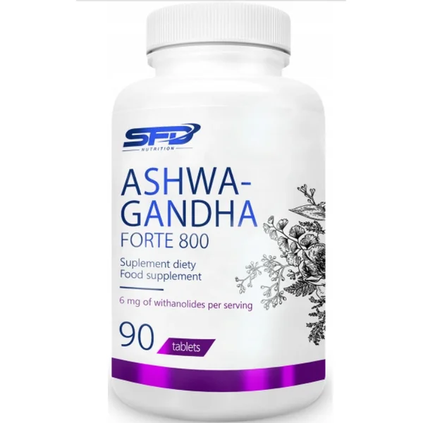 SFD Nutrition Ashwagandha Forte 800 mg Tabletten mit Ashwagandha-Extrakt zur Unterstützung bei Stress und Anspannung