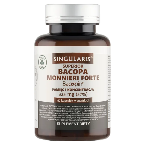 Singularis Superior Bacopa Monnieri Forte Kapseln zur Unterstützung von Gedächtnis und Konzentration