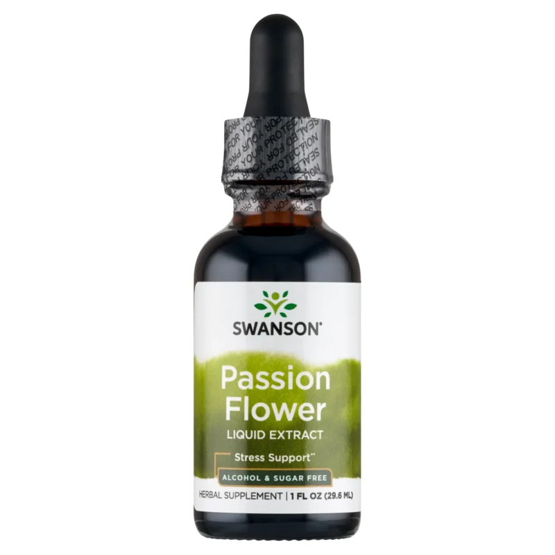 Swanson Passionsblumen-Extrakt flüssig mit Passiflora incarnata zur Unterstützung von Entspannung, innerer Ruhe und gesundem Schlaf.