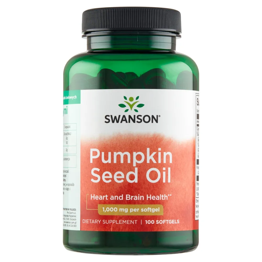Swanson Pumpkin Seed Oil Kapseln mit natürlichem Kürbiskernöl zur täglichen Nahrungsergänzung