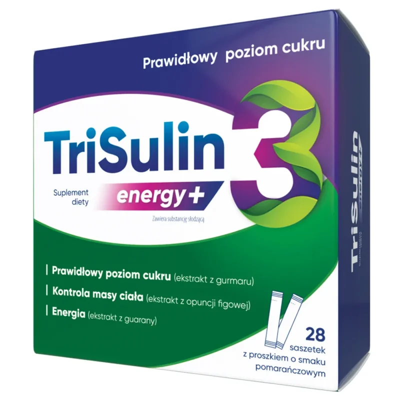 TriSulin Energy+ Beutel mit Guarana, Gymnema und Bitterorange zur Unterstützung von Energie und Stoffwechsel