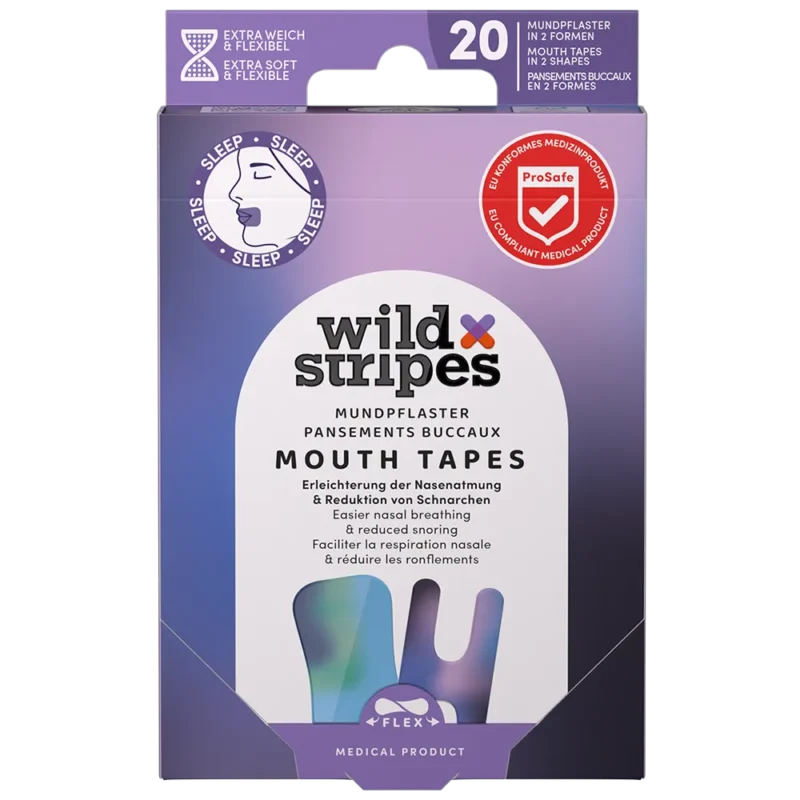 Wild Stripes Mouth Patches Sunset gegen Schnarchen für bessere Nasenatmung im Schlaf