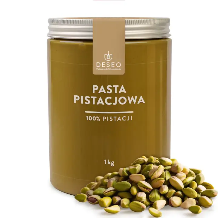 DESEO 100 % Pistazienpaste 1 kg aus gerösteten Pistazien für Desserts, Eis und Backwaren