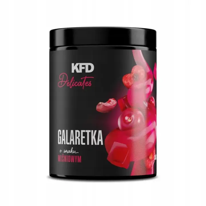 KFD Fit Gelee Kirsche 345 g – zuckerfreies Gelee mit intensivem Kirschgeschmack für Fitness und Diät
