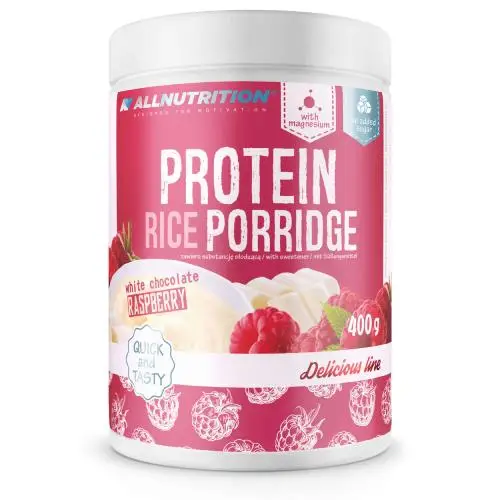 ALLNUTRITION Protein Rice Porridge Weiße Schokolade Himbeere 400 g – proteinreicher Reisbrei ohne Zuckerzusatz