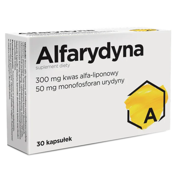Alfardyna 30 Kapseln mit Alpha-Liponsäure, Uridinmonophosphat, B-Vitaminen, Folsäure und Selen