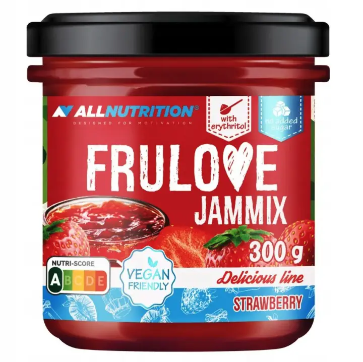 ALLNUTRITION FRULOVE JAMMIX Erdbeere 300 g – Fruchtaufstrich ohne Zuckerzusatz
