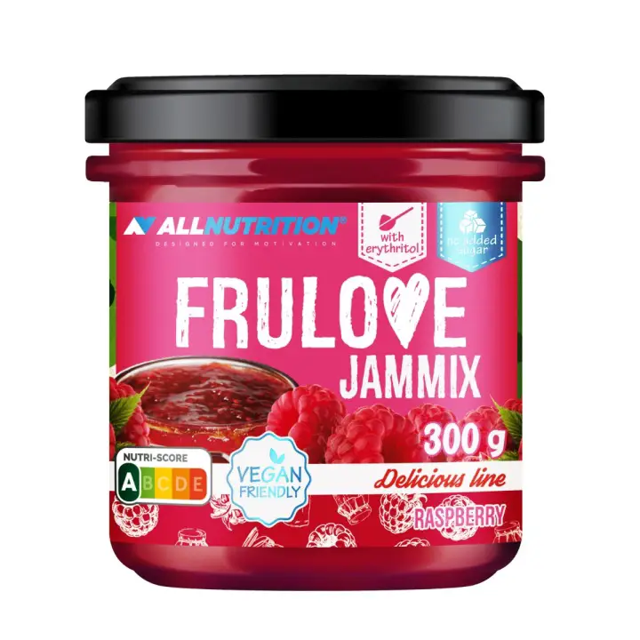 ALLNUTRITION FRULOVE JAMMIX Himbeere 300 g – Fruchtaufstrich ohne Zuckerzusatz