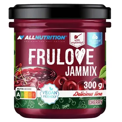ALLNUTRITION FRULOVE JAMMIX Kirsche 300 g – Fruchtaufstrich ohne Zuckerzusatz