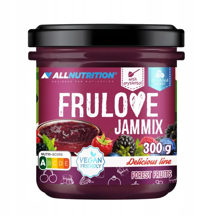 ALLNUTRITION FRULOVE JAMMIX Waldfrüchte 300 g – Fruchtaufstrich ohne Zuckerzusatz