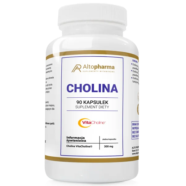 Altopharma Cholin 300 mg VitaCholine® – 90 Kapseln zur Unterstützung von Konzentration, Gedächtnis und Nervensystem