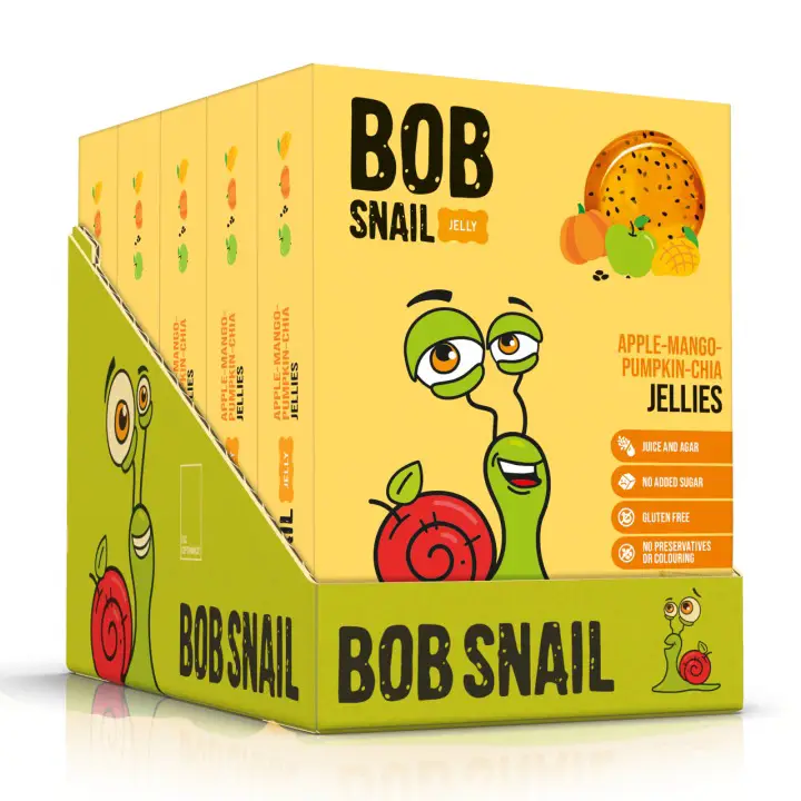 Bob Snail Fruchtgelee Apfel Mango Kürbis Chia 450 g vegan ohne Zuckerzusatz und glutenfrei