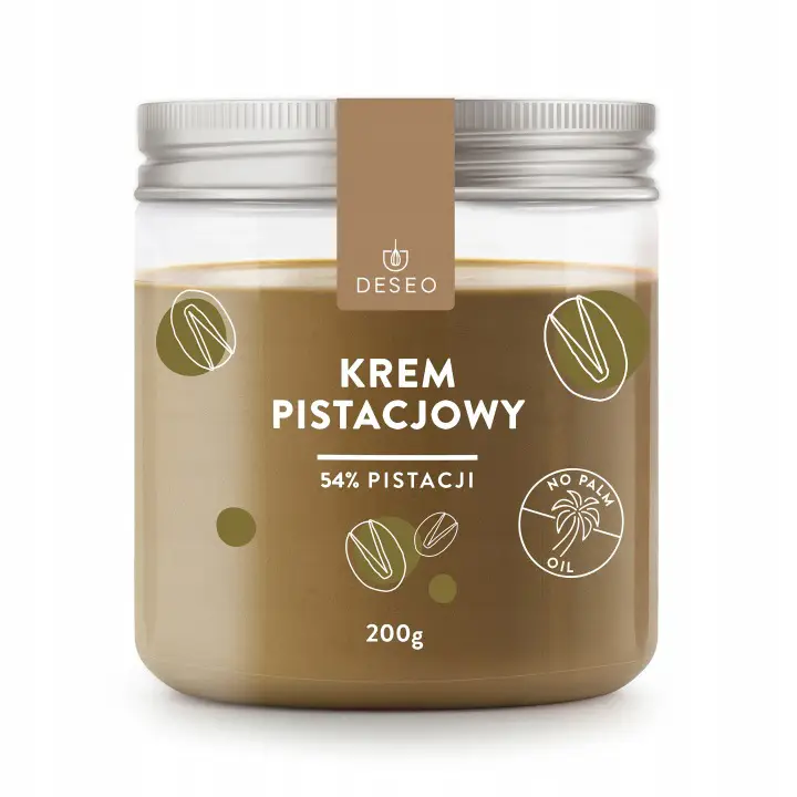 DESEO Pistaziencreme 200 g mit 54 % Pistazien ohne Palmöl für Desserts und Gebäck