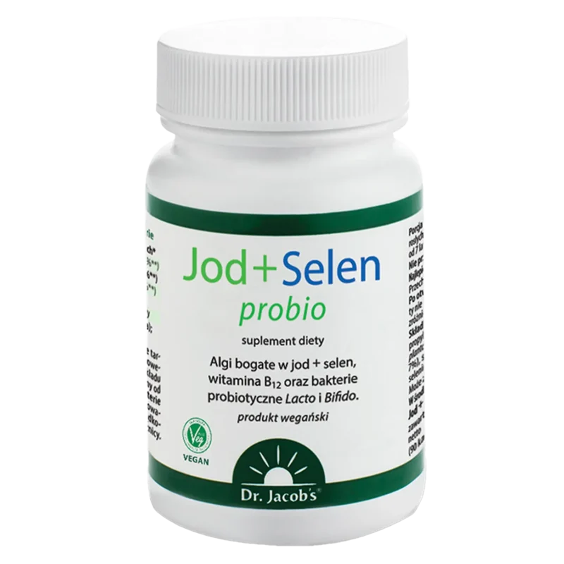 Dr. Jacob's Jod + Selen Probio 90 Kapseln mit Jod, Selen, Vitamin B12 und Probiotika