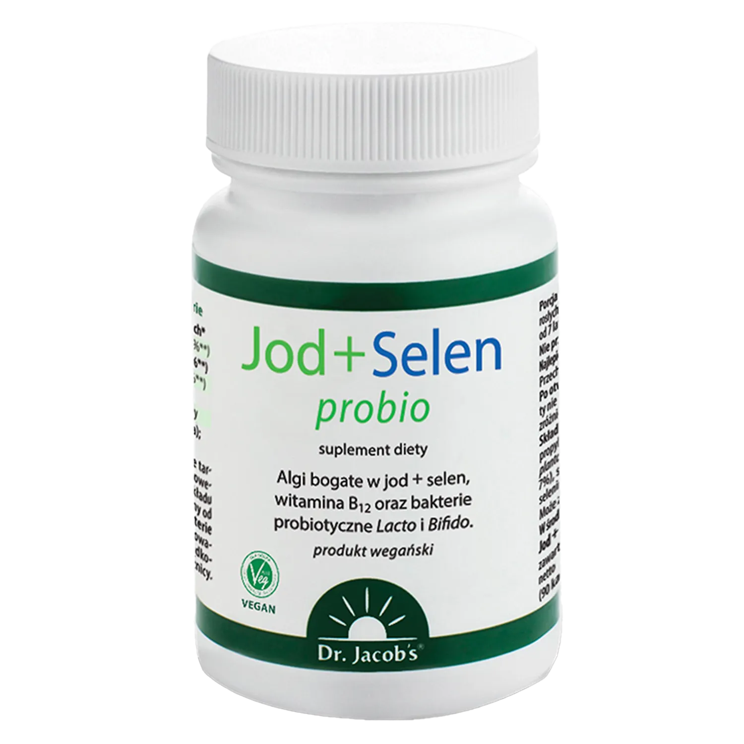 Dr. Jacob's Jod + Selen Probio 90 Kapseln mit Jod, Selen, Vitamin B12 und Probiotika