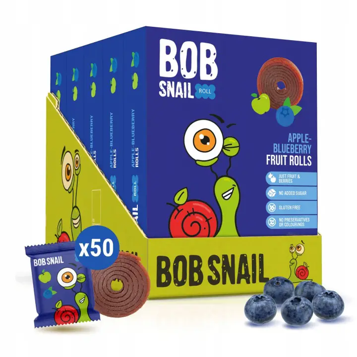Bob Snail Fruchtrollen Apfel Blaubeere 500 g aus 100 Prozent Früchten ohne Zuckerzusatz