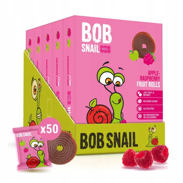 Bob Snail Fruchtrollen Apfel Himbeere 500 g aus 100 Prozent Früchten ohne Zuckerzusatz