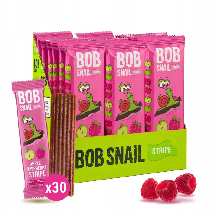 Bob Snail Fruchtstreifen Apfel Himbeere 420 g aus natürlichen Früchten ohne Zuckerzusatz