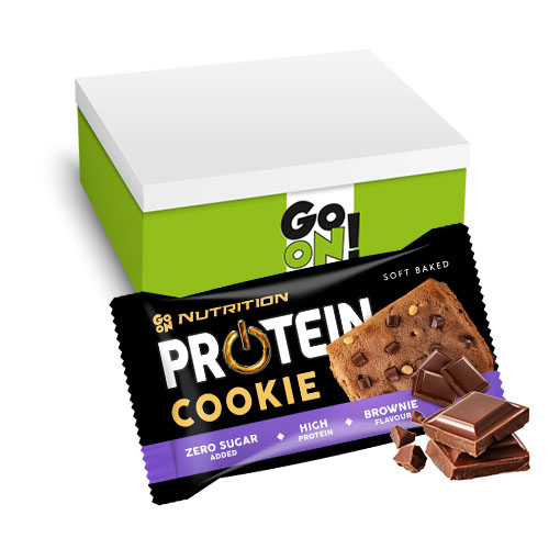 GO ON Nutrition Protein Cookie Brownie 50 g – proteinreicher Schokoladenkeks ohne Zuckerzusatz im 18er Set