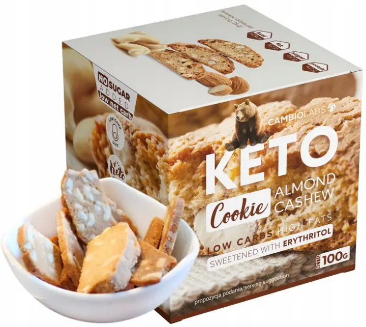 CambioLabs Keto Kekse ohne Zucker mit Mandelmehl und Erythrit für Low Carb und Keto Ernährung