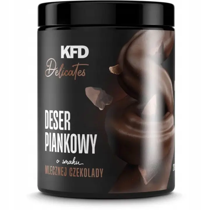 KFD Delicates Schaumdessert Milchschokolade 276 g – luftiges Dessert ohne Zuckerzusatz mit cremigem Schokoladengeschmack