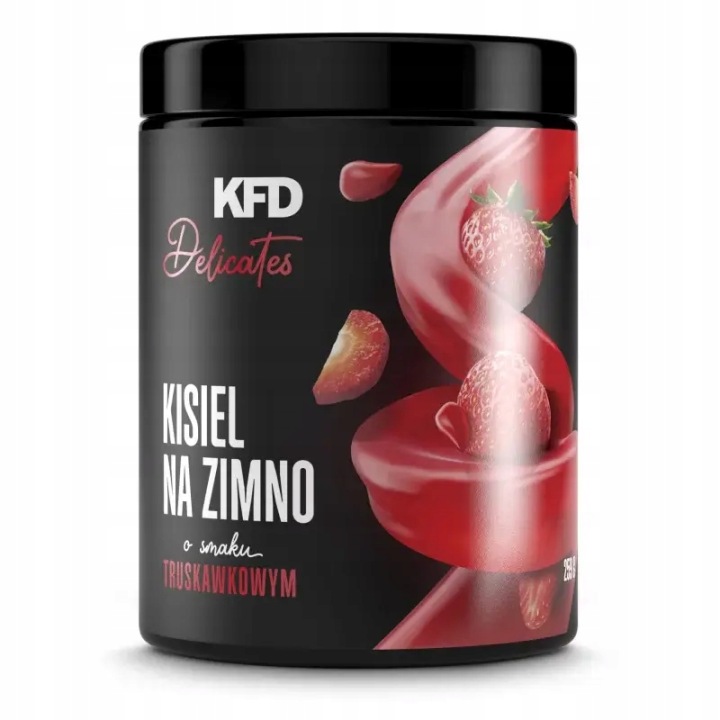 KFD Delicates Kalt-Kissel Erdbeere 259 g – fruchtiger Kissel ohne Zuckerzusatz mit Erdbeergeschmack