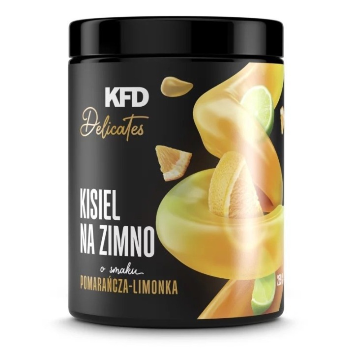 KFD Delicates Kalt-Kissel Orange Limette 259 g – zuckerfreier Fruchtkissel mit frischem Zitrusgeschmack