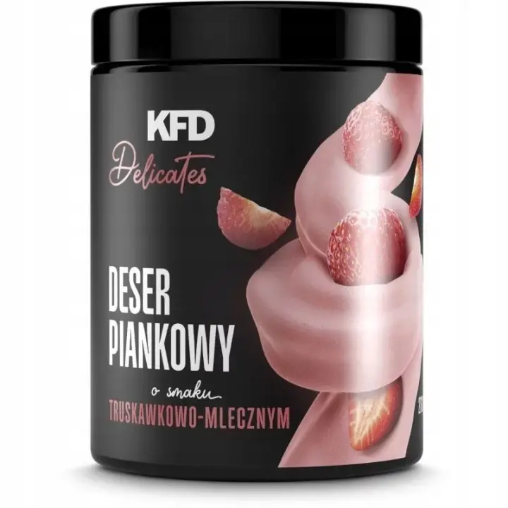 KFD Delicates Schaumdessert Erdbeer-Milch 276 g – luftiges Dessert ohne Zuckerzusatz mit cremiger Konsistenz