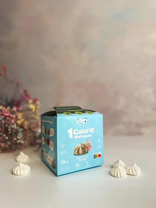 Locco Meringue Natural Creamy – zuckerfreie Baiser mit nur 1 kcal pro Stück und Ballaststoffen aus Chicorée