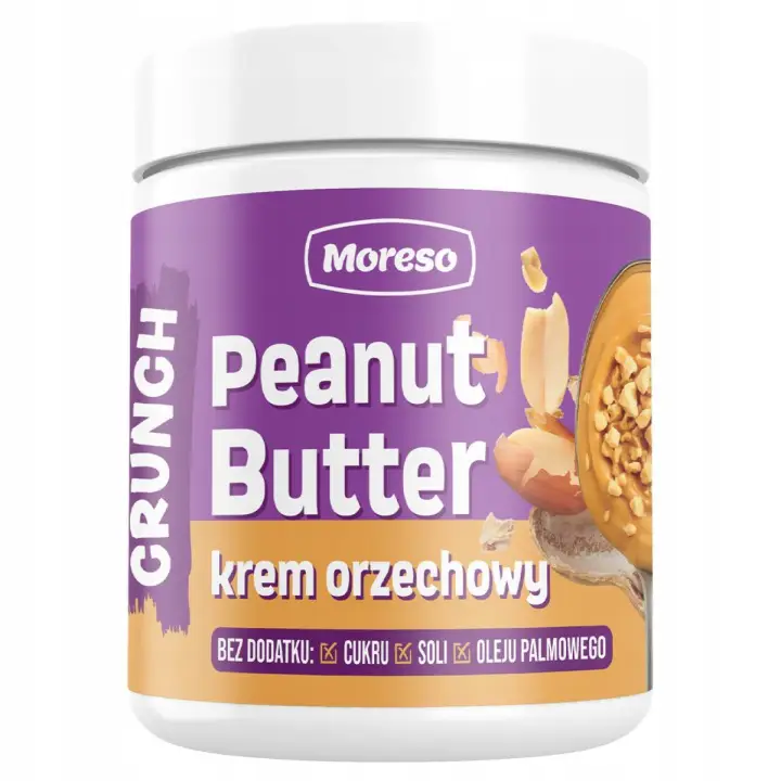 Moreso Erdnusscreme Crunchy 1 kg aus 100 % gerösteten Erdnüssen mit knusprigen Erdnussstückchen