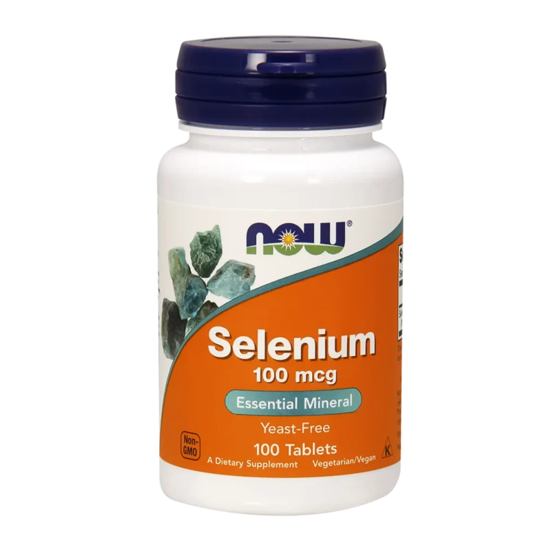 NOW Foods Selenium 100 µg 100 Tabletten mit organischem Selen zur Unterstützung der Schilddrüsenfunktion